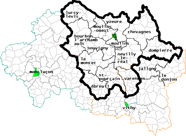 Nouvelle 1° circonscription de l'allier