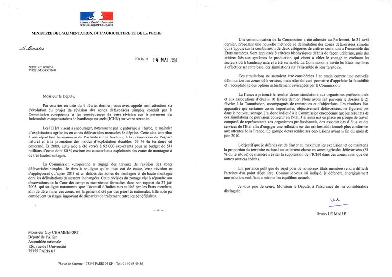Réponse Le Maire